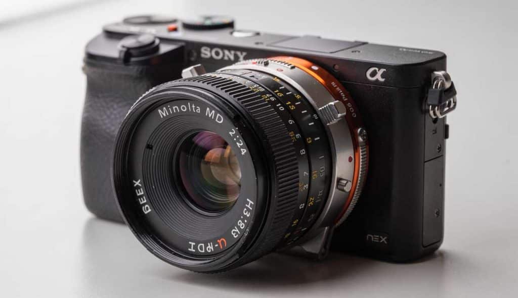 Objectif Minolta MD pour Hybride Sony NEX : compatibilité et Performances