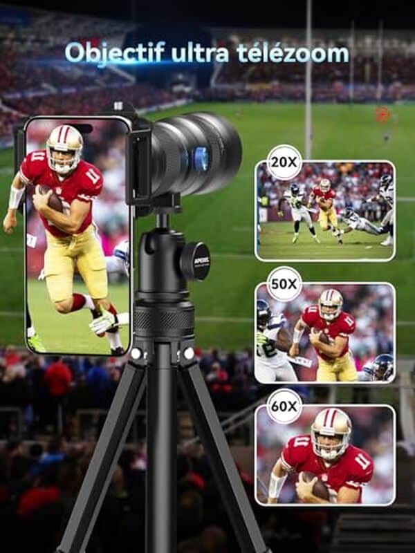 Découvrez notre test complet de l'objectif zoom Apexel 20-60x pour smartphones : améliorez vos photos avec une qualité professionnelle et explorez de nouvelles possibilités créatives grâce à un équipement performant et accessible.