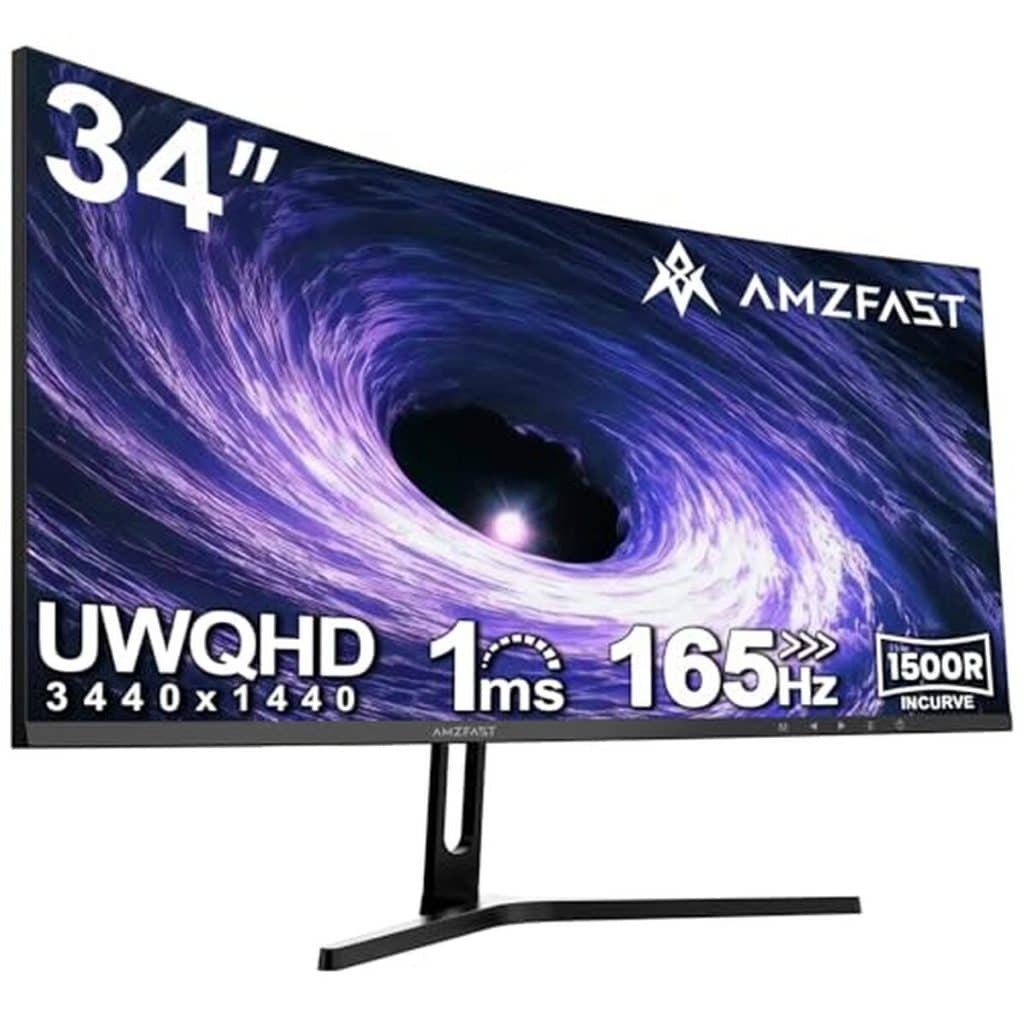 Test de l'écran gamer incurvé Amzfast AMZG34C5Q 34" 165Hz