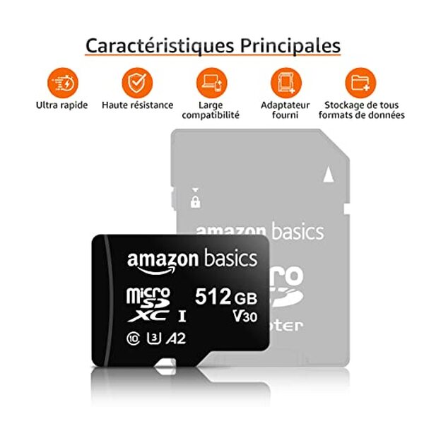 Découvrez notre test complet de la carte microSDXC 512 GB Amazon Basics avec une vitesse de 100 Mo/s. Parfaite pour vos besoins de stockage haute capacité.