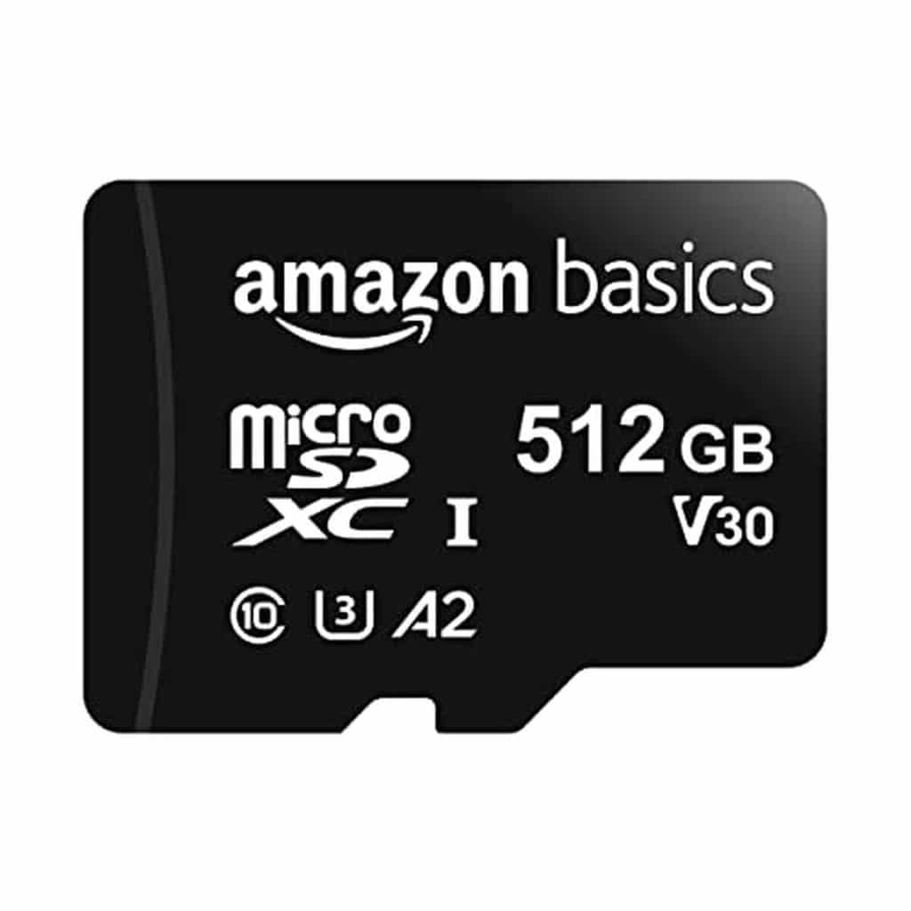 Test : carte microSDXC 512 GB Amazon Basics, rapidité de 100 Mo/s