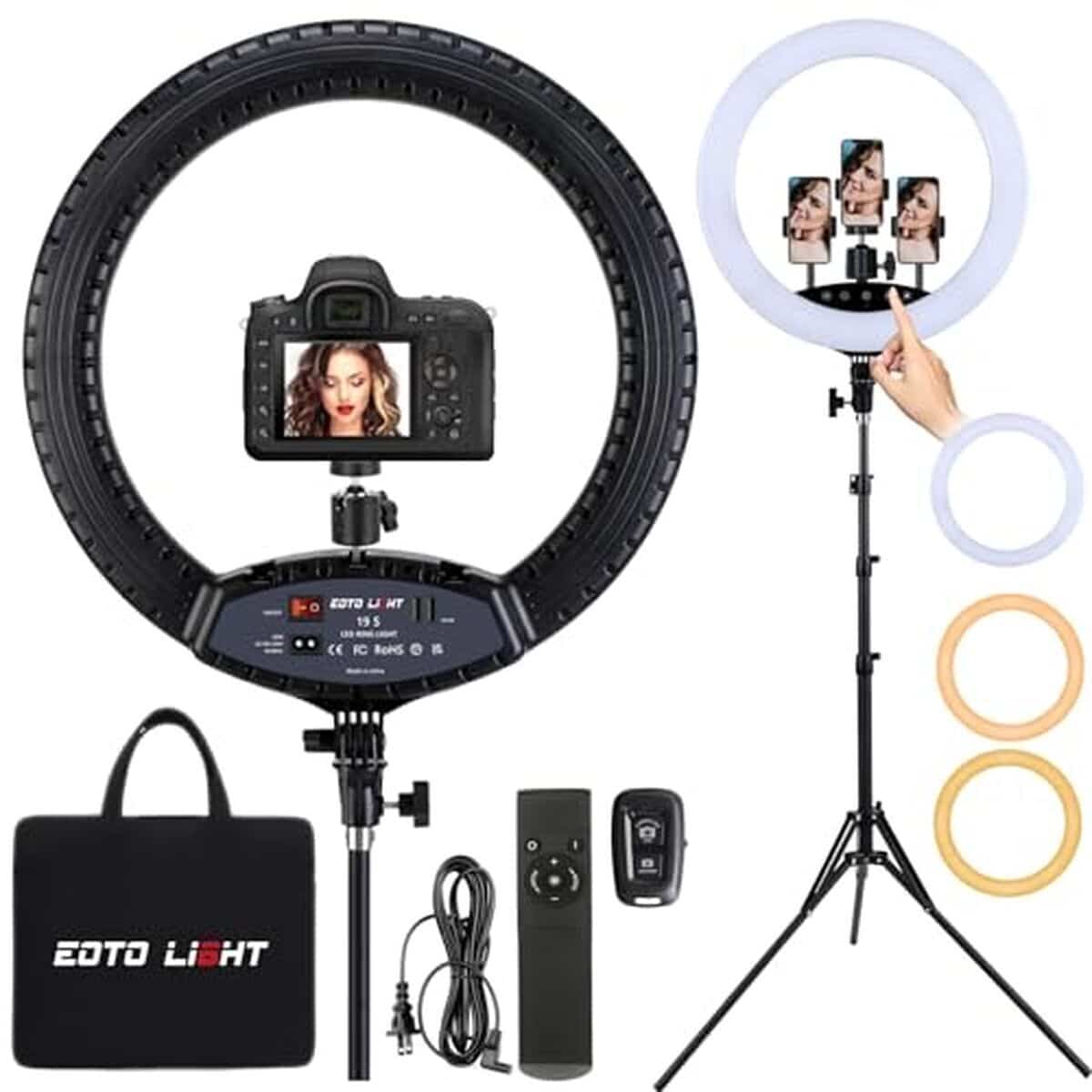 Test de l'anneau lumineux EOTO Light 48, 3 cm : maquillage et vidéo facilités