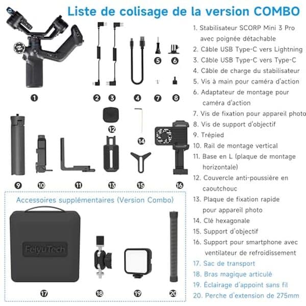 Découvrez notre test complet du stabilisateur 3 axes feiyutech scorp mini 3 pro avec suivi AI 4.0, ses fonctionnalités avancées et son efficacité inégalée pour des vidéos fluides et professionnelles.