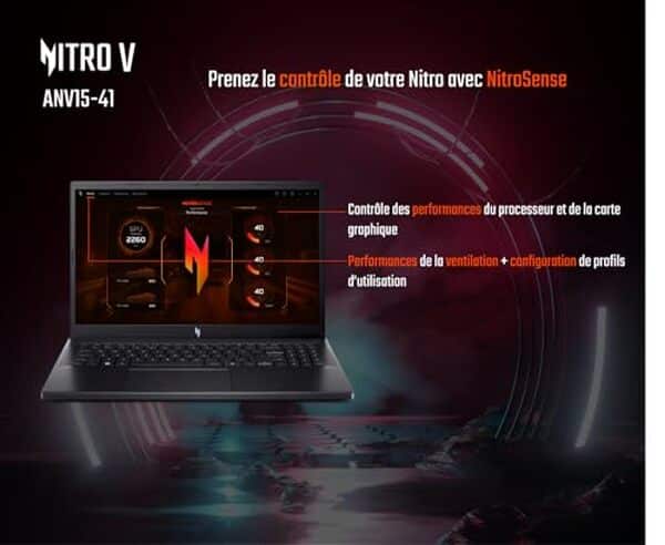 Découvrez le test complet du acer Nitro V 15 : performances exceptionnelles et écran ultra fluide pour une expérience de jeu inégalée.
