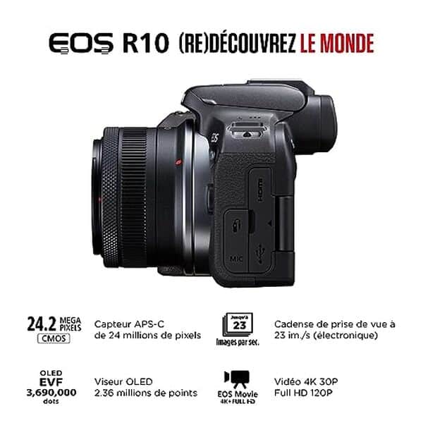 Découvrez notre test détaillé du canon eos r10 avec objectif 18-45mm, un hybride aps-c à 24 mpixels qui allie performance et qualité d'image exceptionnelle. Idéal pour les passionnés de photographie  !