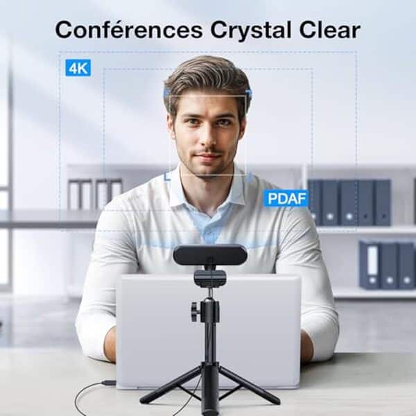 Découvrez les performances époustouflantes de la webcam EMEET NOVA 4K avec sa résolution ultra HD et sa technologie avancée de réduction du bruit pour des appels vidéo d'une qualité exceptionnelle.