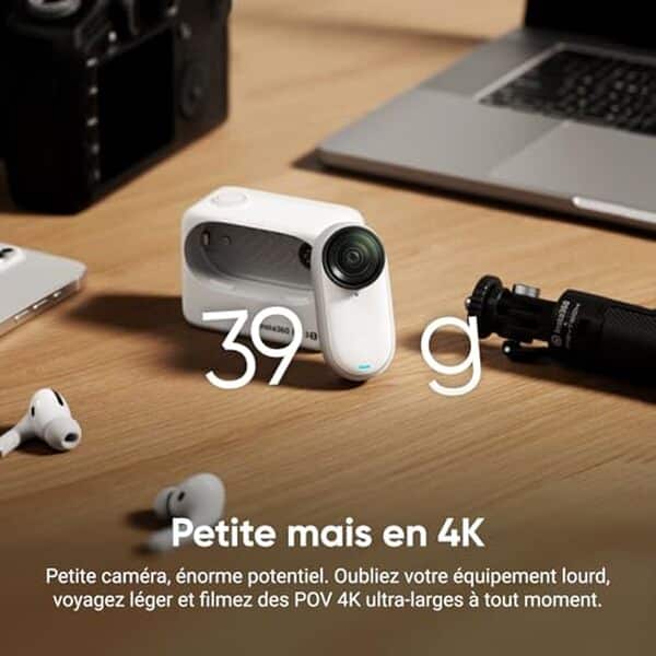 Découvrez notre test détaillé de la caméra Insta360 GO 3S : performances en 4K, utilisation mains libres et résistance à l'eau pour vos vlogs en toutes situations. 