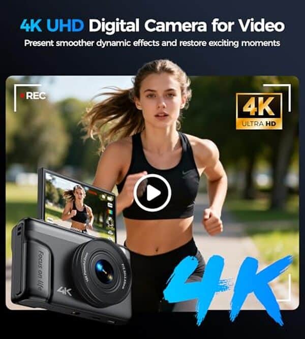 Découvrez notre test détaillé de cet appareil photo numérique 4K 64MP équipé d'un écran abattable et d'un zoom 16x : caractéristiques, performances et avis complet. 