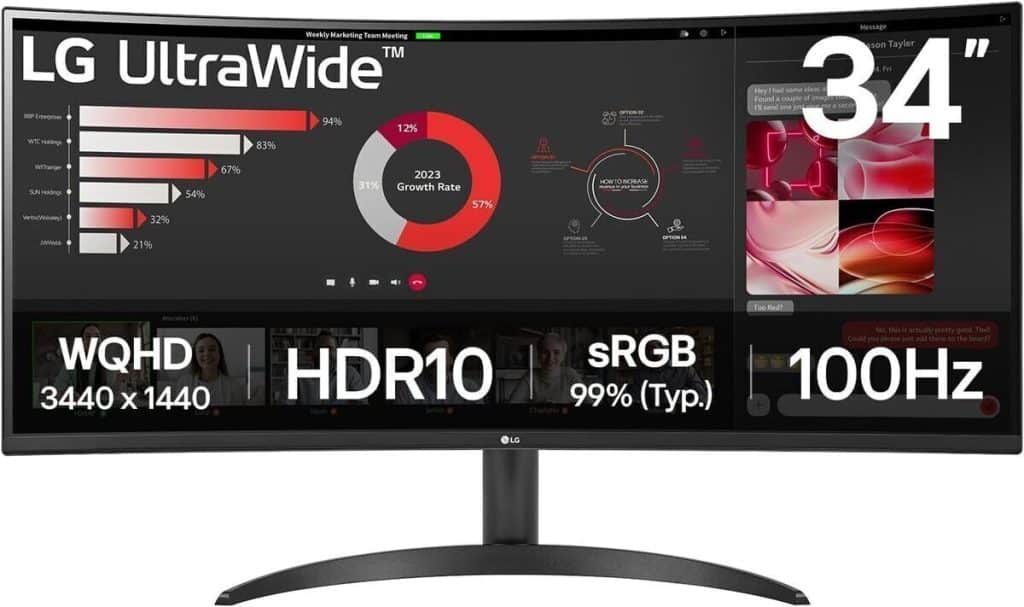 Test : écran LG UltraWide 34WR50QK-B 34" QHD