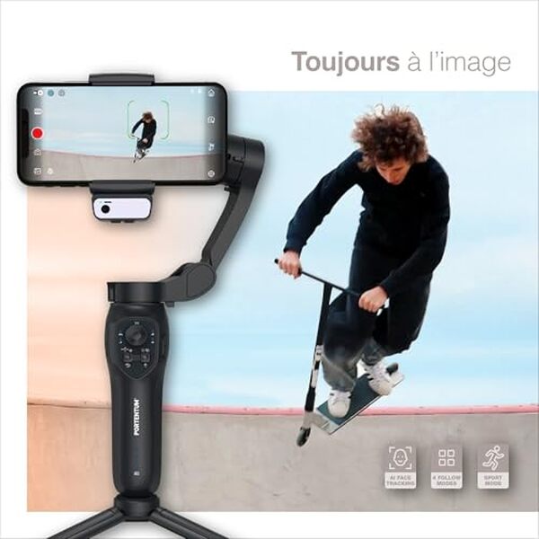 Découvrez notre test détaillé du stabilisateur Portentum : module IA intégré, 3 axes pliables et performances exceptionnelles pour vos vidéos professionnelles. 
