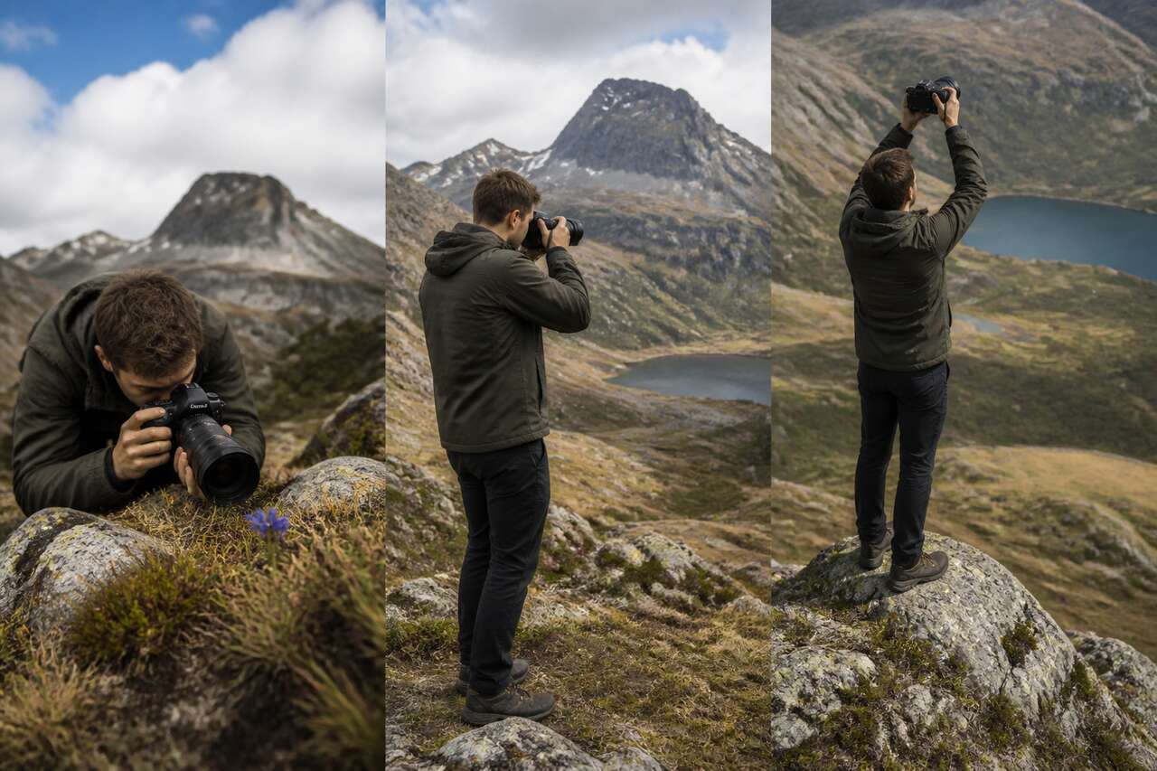 Exercice des trois hauteurs pour changer de perspective Exercice des trois hauteurs pour changer de perspective