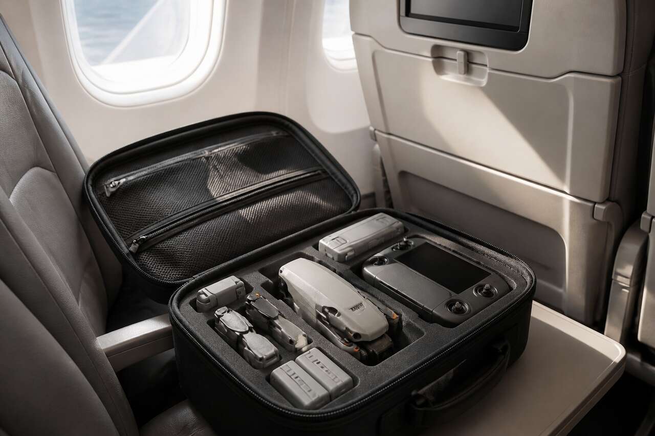 Cabine ou soute: o&ugrave; transporter le drone et ses accessoires