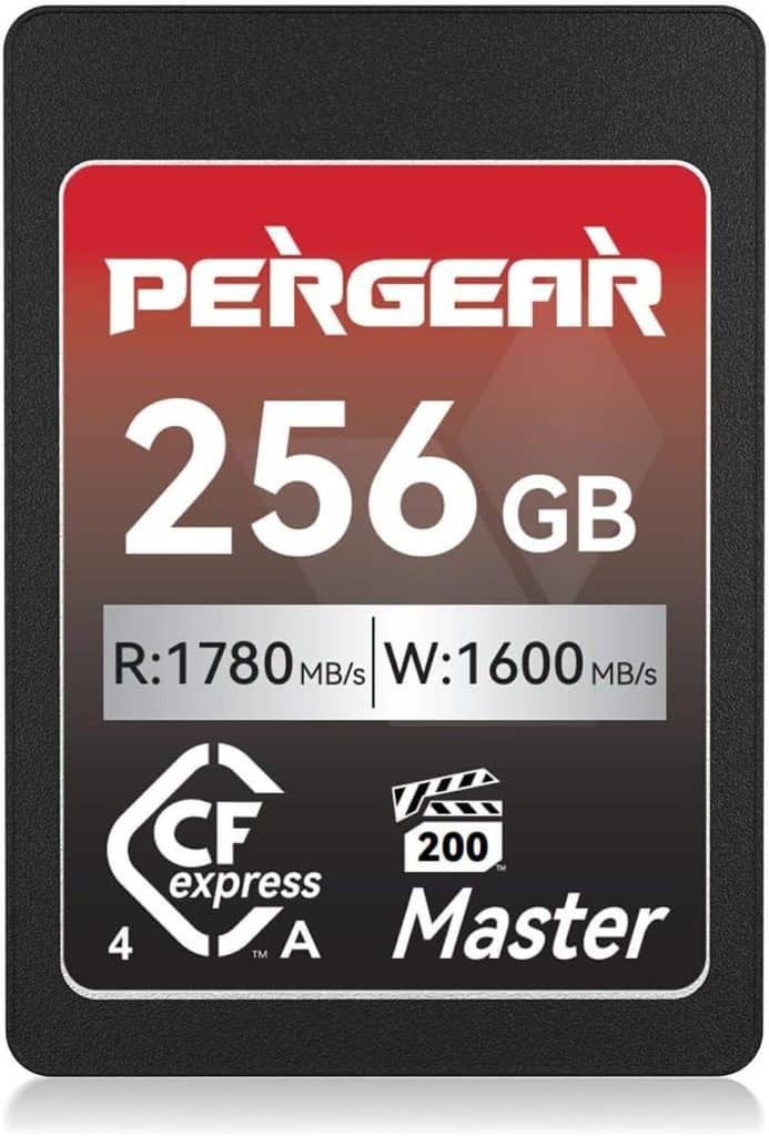 Test de la carte mémoire Pergear CFexpress type A 256 Go : performance en 4K et 8K