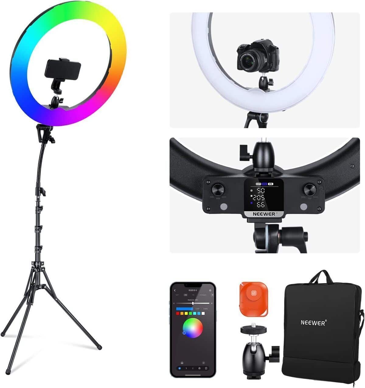 Test : nEEWER RGB18 II, l'anneau lumineux ultime pour vlog et selfie