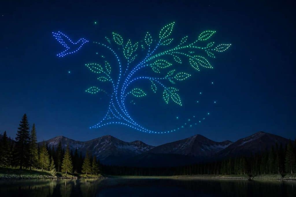 Spectacles par drones : une alternative écologique aux feux d'artifice