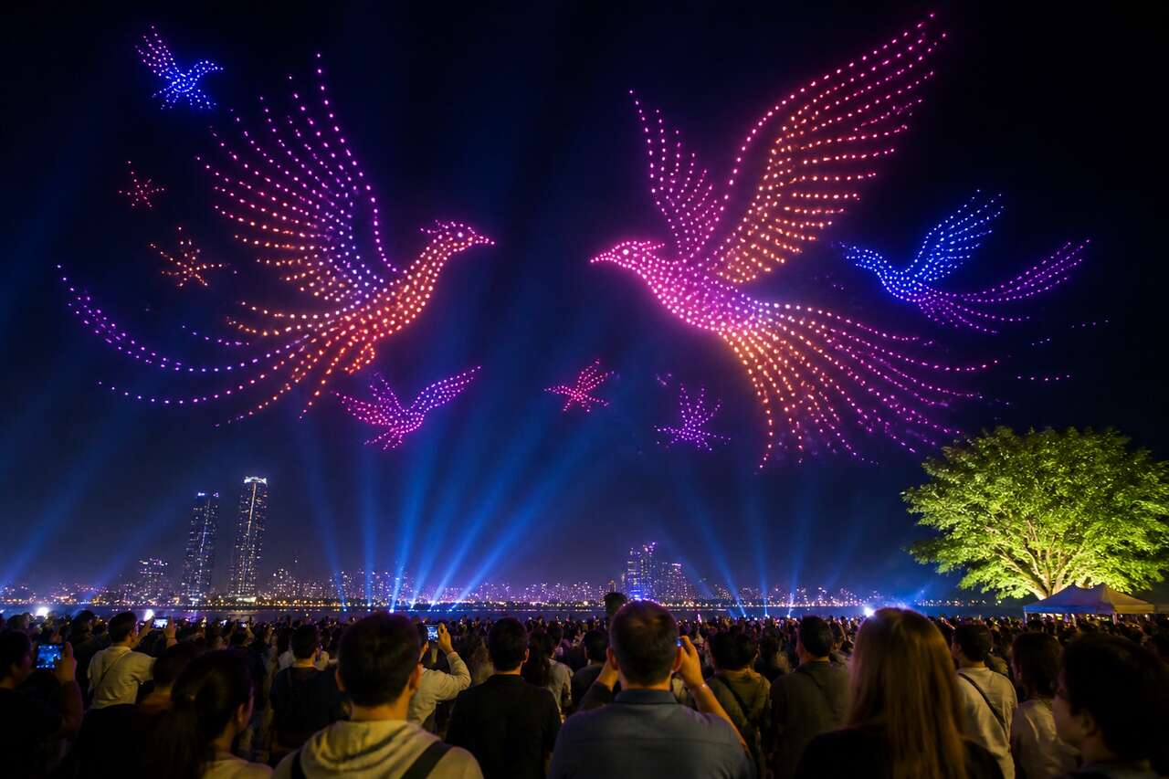 Comment fonctionne un spectacle par drones lumineux Comment fonctionne un spectacle par drones lumineux