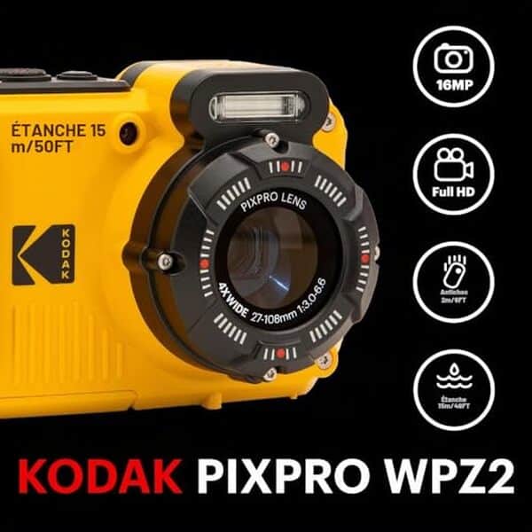 Découvrez notre test complet du Kodak Pixpro WPZ2, l'appareil photo compact étanche et résistant idéal pour vos aventures. Performances, avantages et inconvénients analysés.
