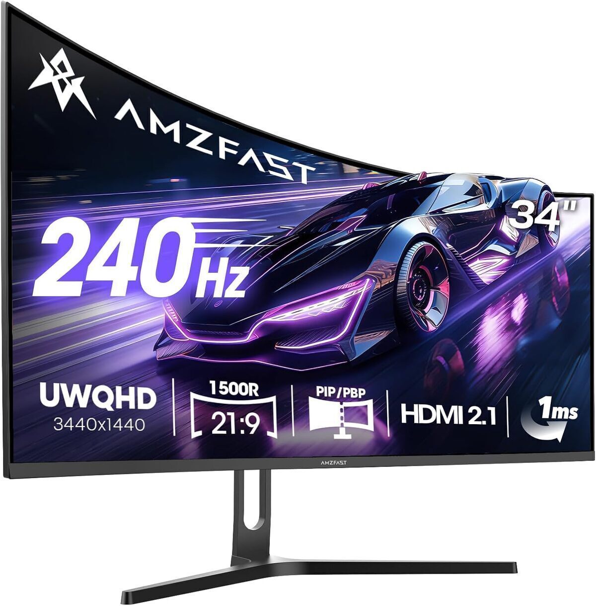 Test de l'écran gamer incurvé Amzfast 34 pouces : immersion et performance