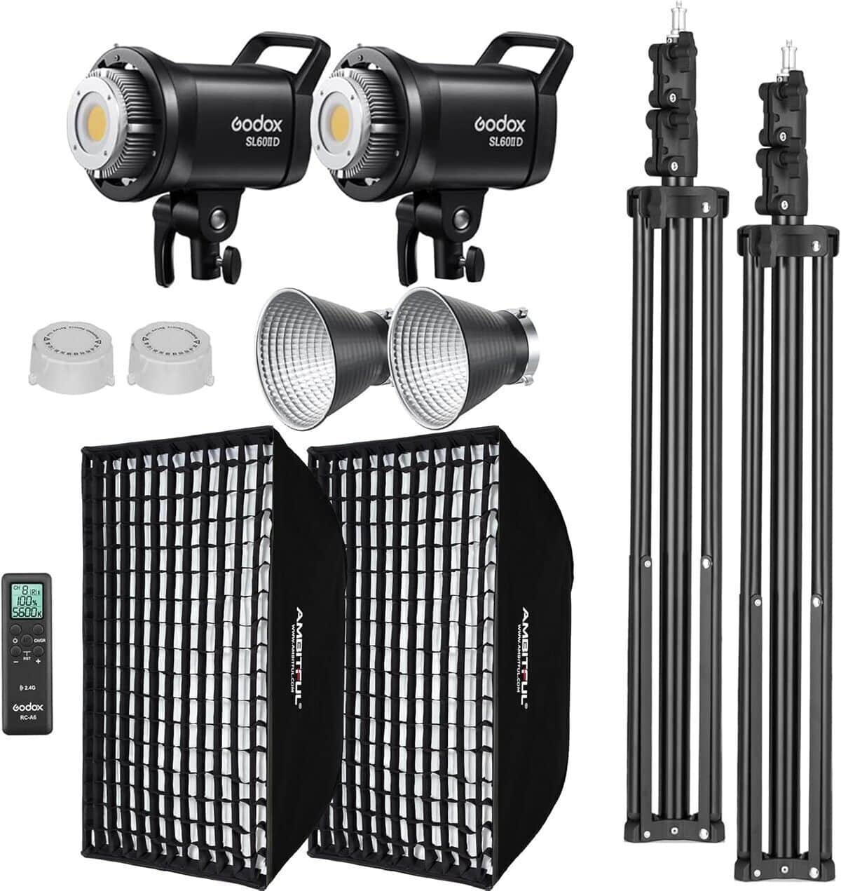 Test du kit d'éclairage vidéo Godox SL60II-D : performance continue en studio