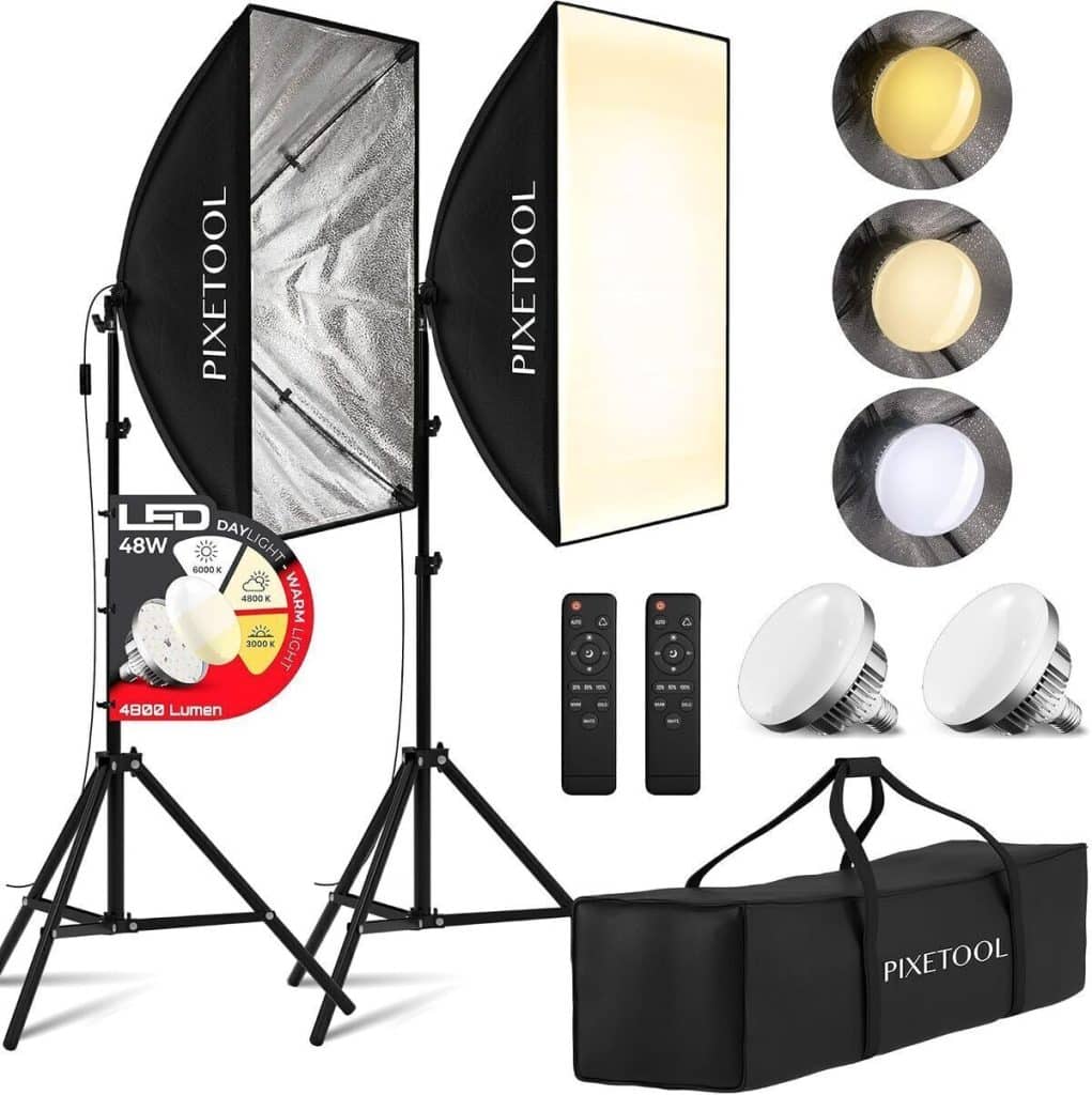 Test du kit studio photo PIXETOOL : 2 softbox LED 4800 lumens