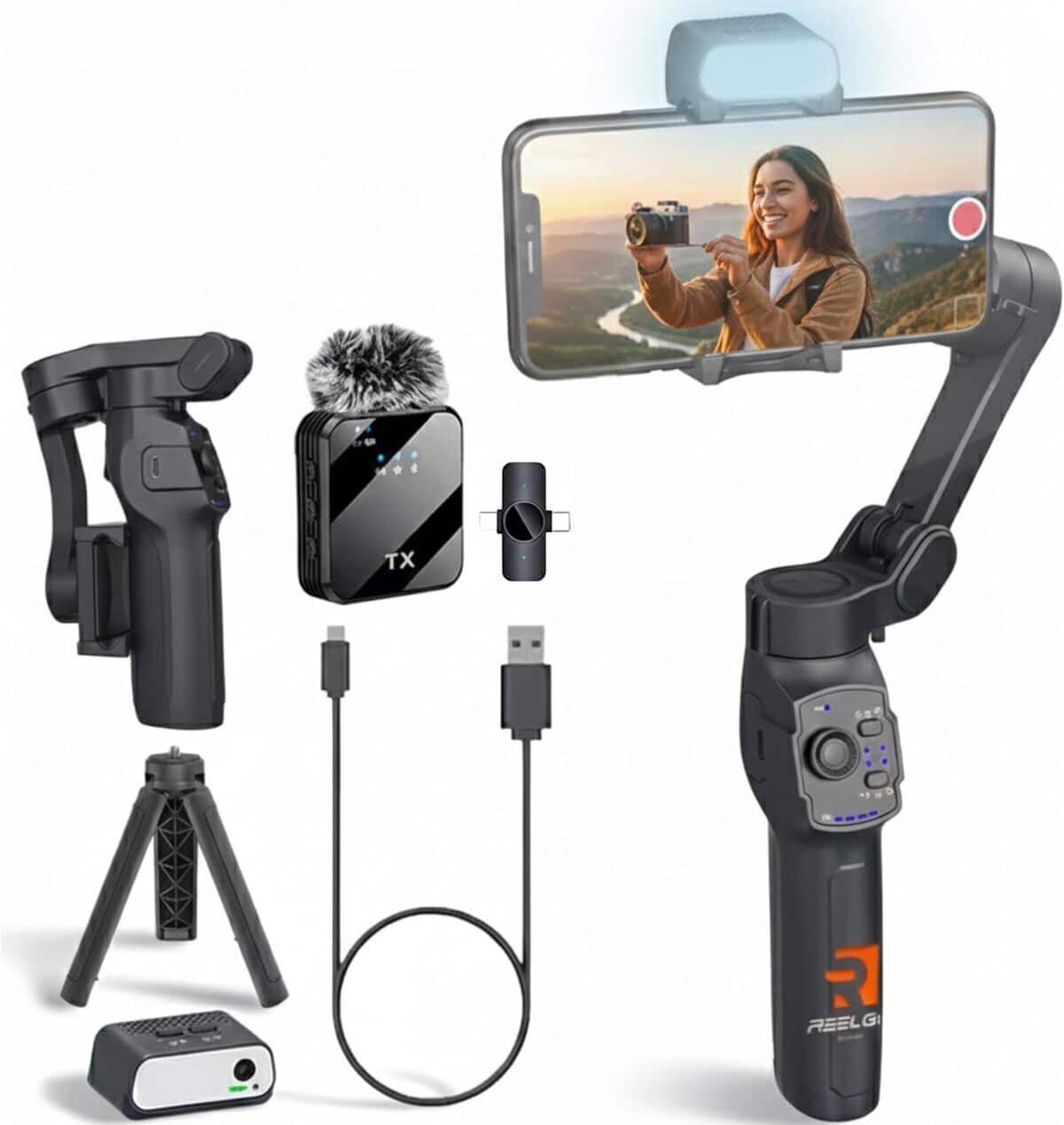 Test reelgo studio pro : stabilisateur smartphone 3 axes avec suivi ia et kit complet