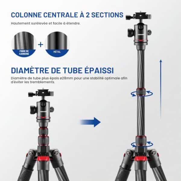 Découvrez notre test complet du trépied Neewer 205 cm en fibre de carbone : stabilité, légèreté et performance pour vos séances photo professionnelles. 