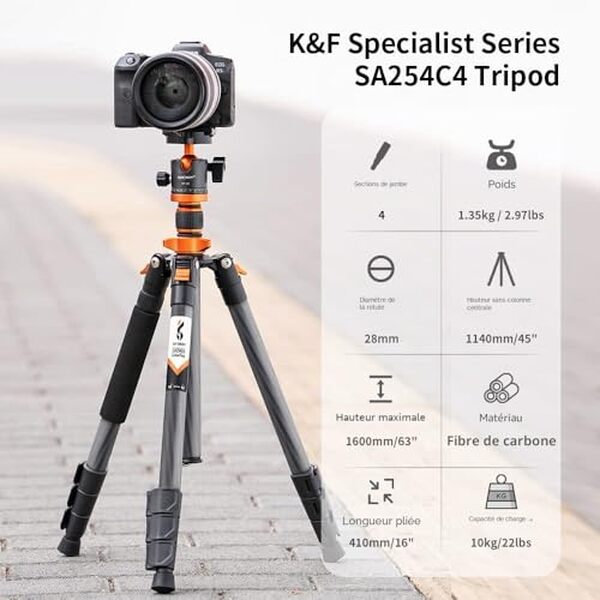 Découvrez notre test complet du trépied K&F Concept SA254C4 : performance, légèreté et stabilité pour vos photos et vidéos professionnelles. 