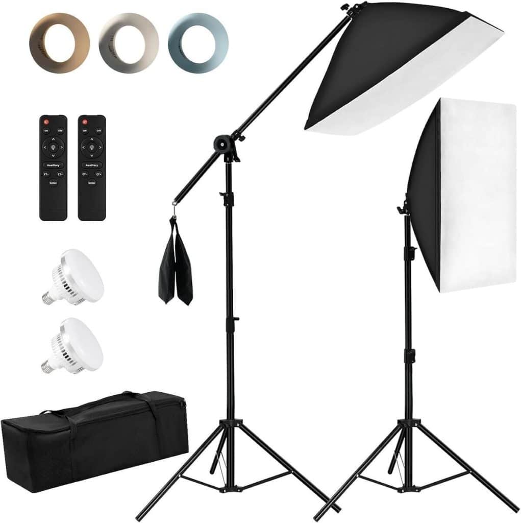 Test de la boîte à lumière Niceveedi 50 x 70 cm : kit d'éclairage polyvalent pour vidéo