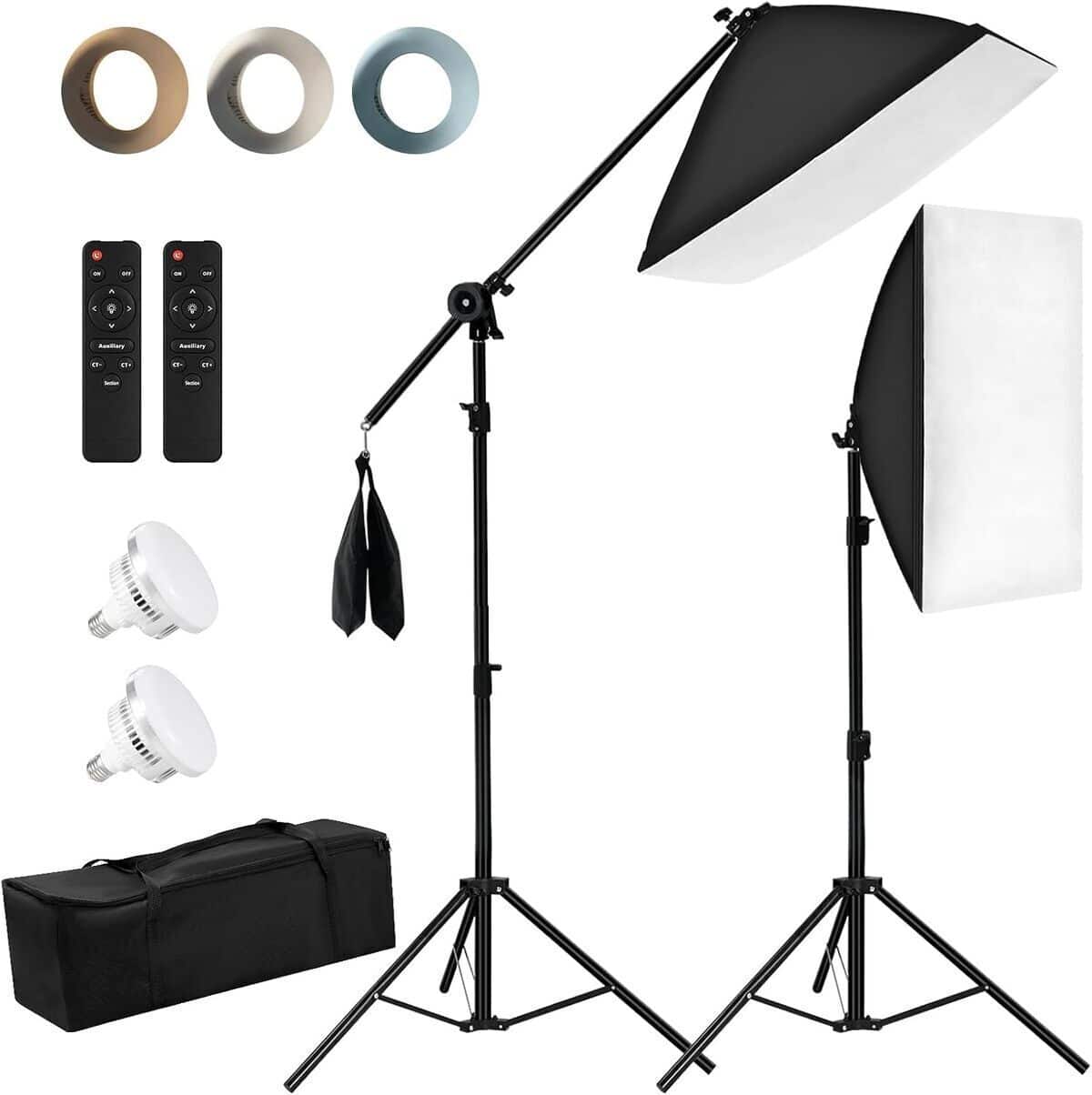 Test de la boîte à lumière Niceveedi 50 x 70 cm : kit d'éclairage polyvalent pour vidéo