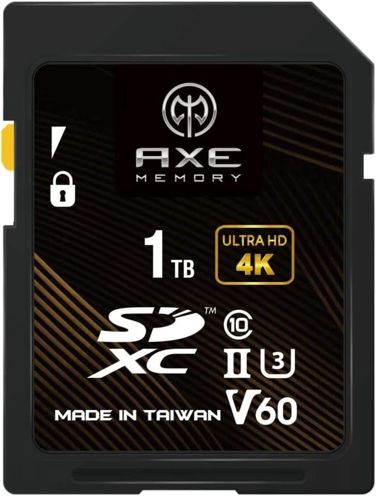 Test de la carte sd axe memory 1 to v60 ultra rapide