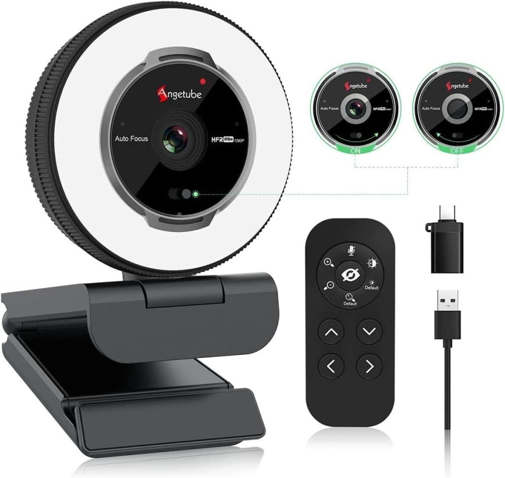 Test de la webcam Angetube : qualité HD et lumière intégrée