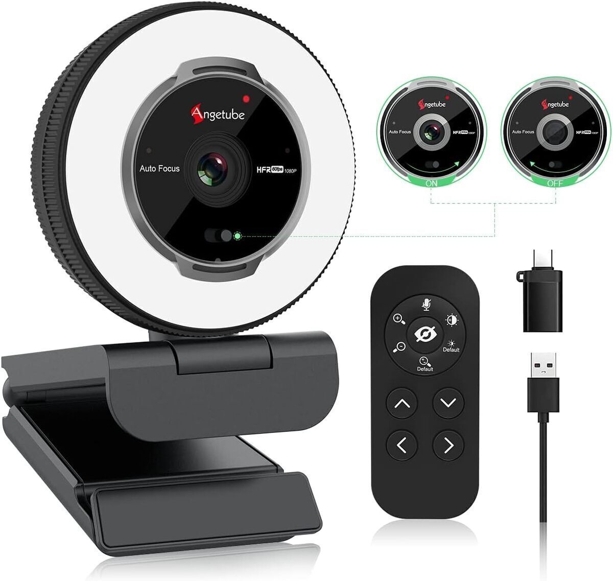 Test de la webcam Angetube : qualité HD et lumière intégrée