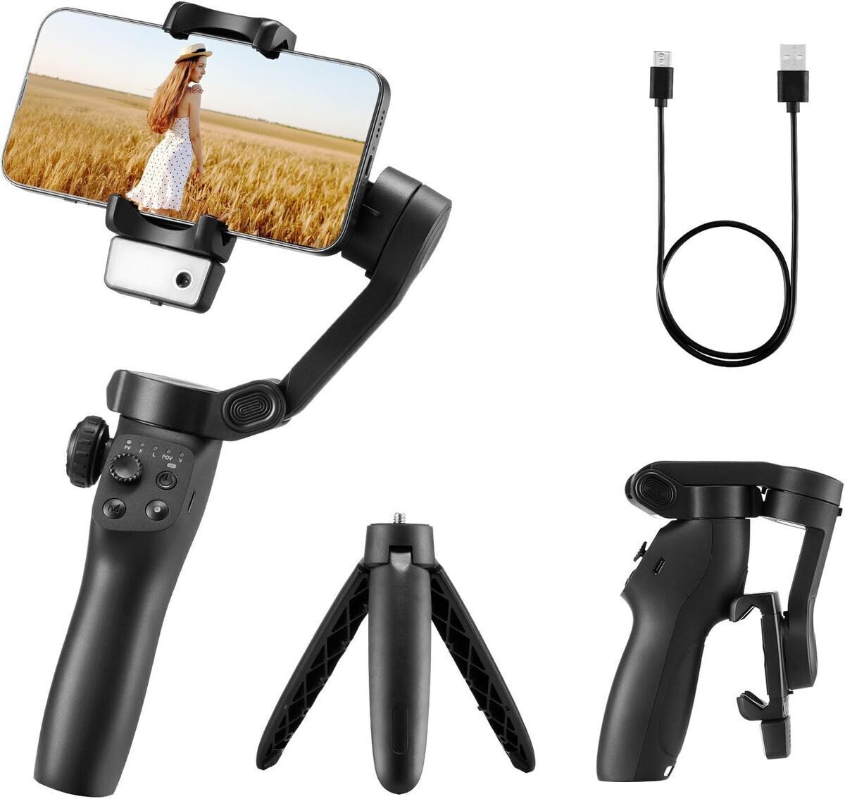 Test du stabilisateur VEVOR Ă 3 axes pour smartphone