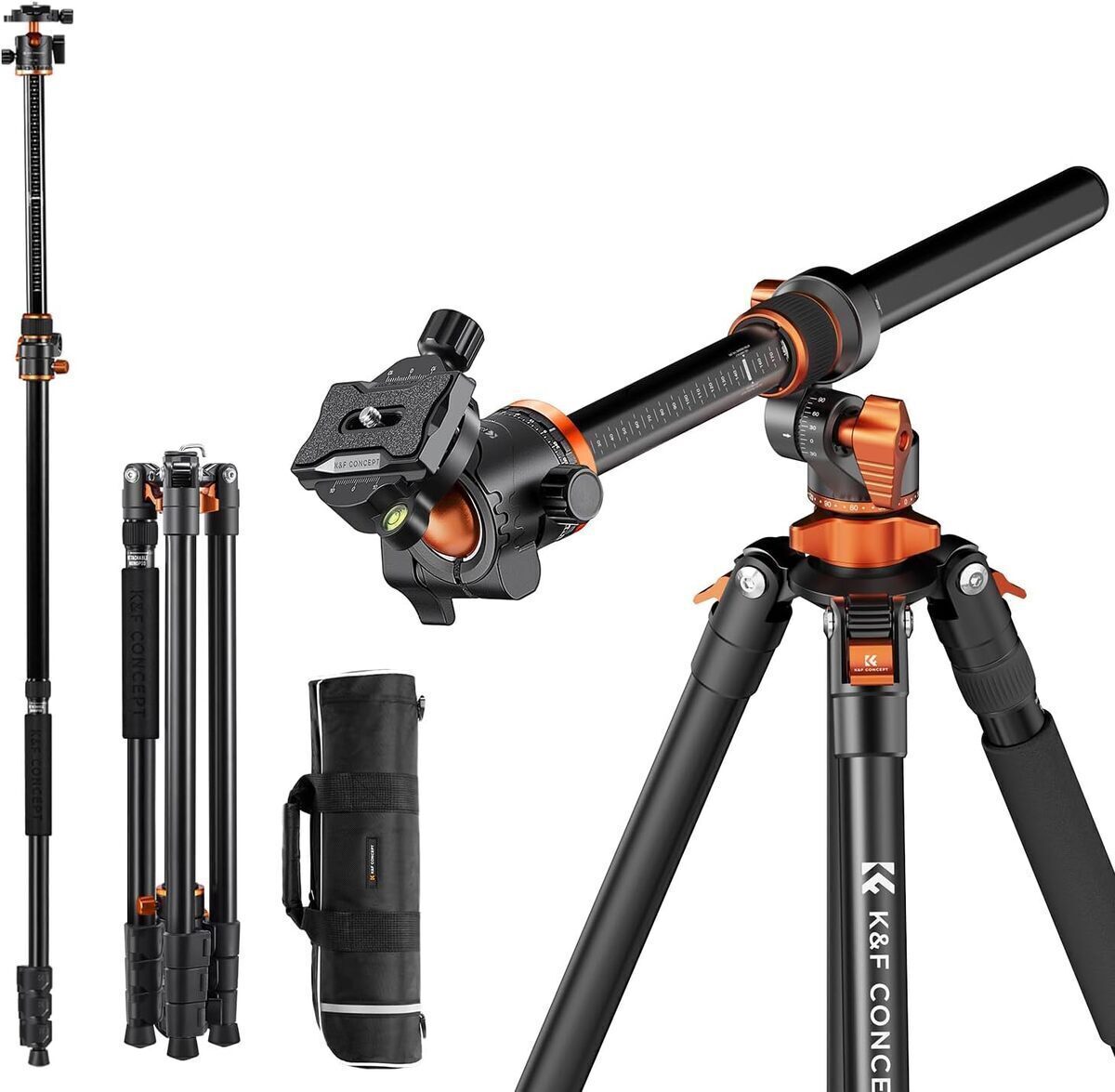 Test du trépied K&F Concept 230 cm avec bras d'extension pour Canon DSLR