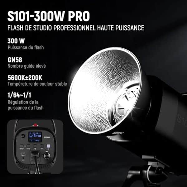 Découvrez notre test complet de la lampe flash Neewer S101-300W PRO 5600K pour studio photo. Performances, caractéristiques et avis détaillés.