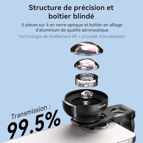 Découvrez notre test complet de l'objectif macro APEXEL HB100 pour smartphones : performances, qualité photo et caractéristiques détaillées.