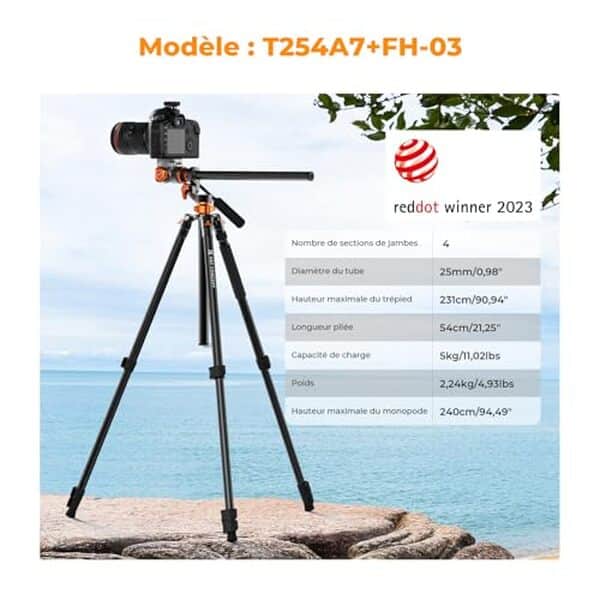 Découvrez notre test détaillé du trépied vidéo K&F Concept T254A7 : stabilité, fluidité et performance pour vos productions vidéo professionnelles. 