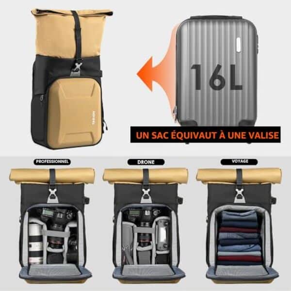 Découvrez notre test complet du sac à dos photo Tarion Rolltop : espace généreux, accès rapide et design innovant pour vos équipements photos.