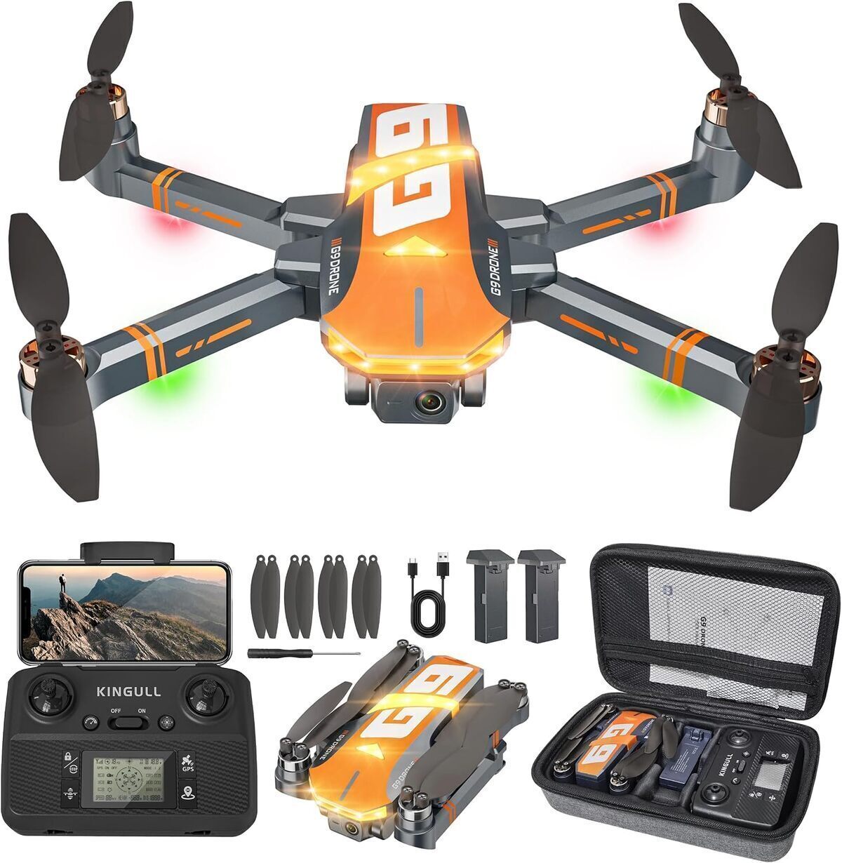 Test du drone G9 GPS : caméra 4K et 45 mins de vol