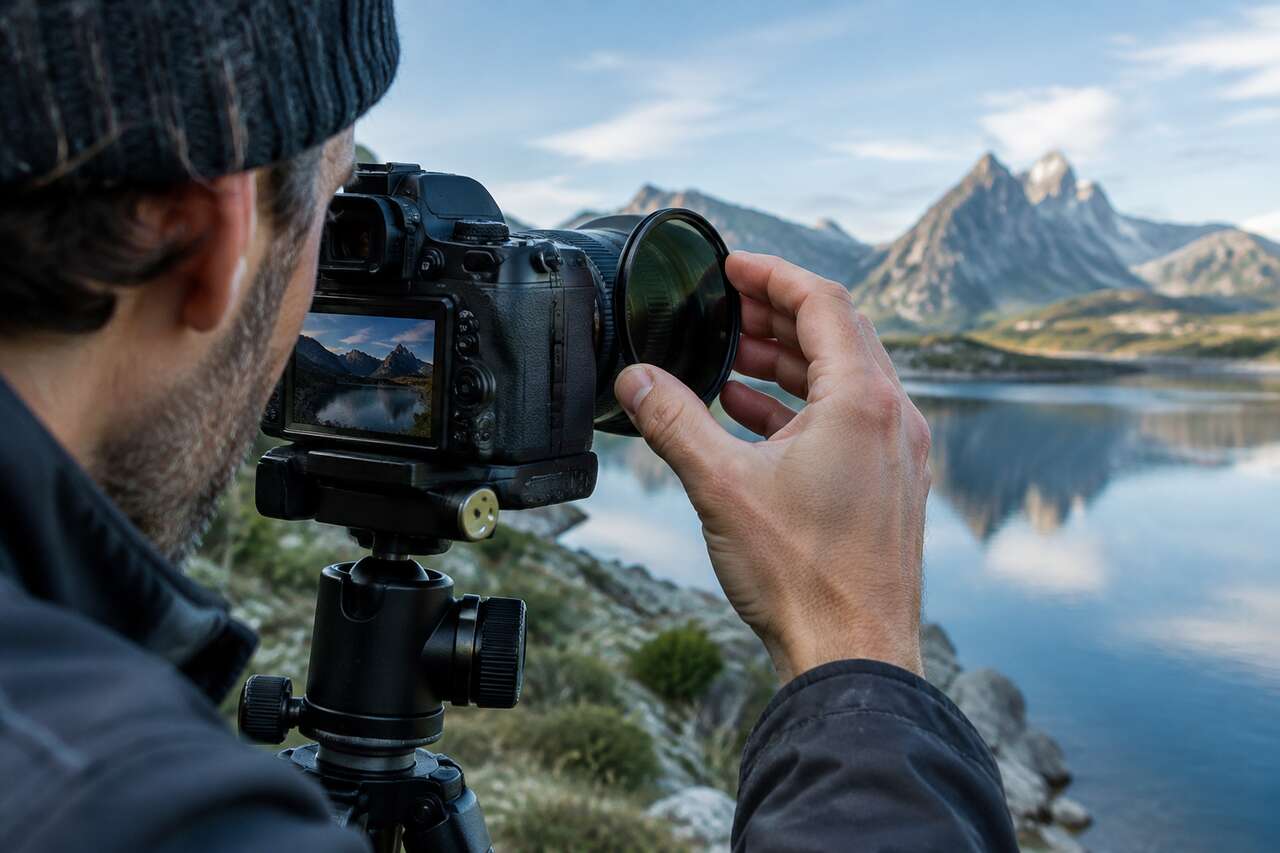 Installer et r&eacute;gler un filtre polarisant sur l&rsquo;objectif