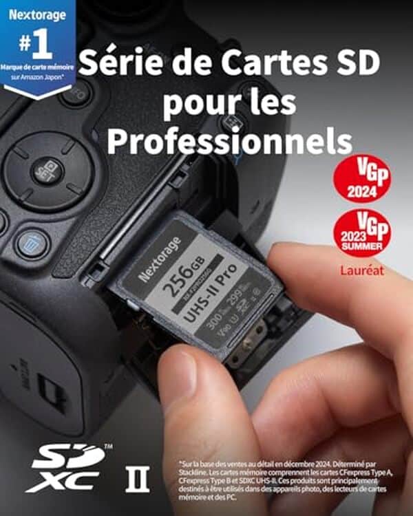 Découvrez notre test détaillé de la carte SD Nextorage 256 Go F2pro : vitesses de lecture/écriture, fiabilité et compatibilité pour vos appareils photo et caméras. 