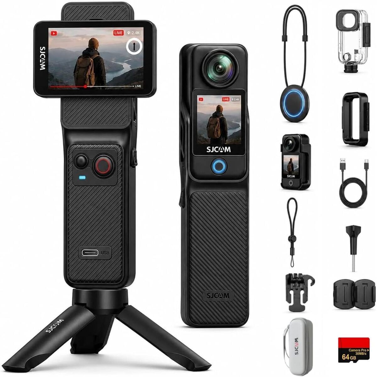 Test : caméra d'action sjcam c400 4k écran rotatif