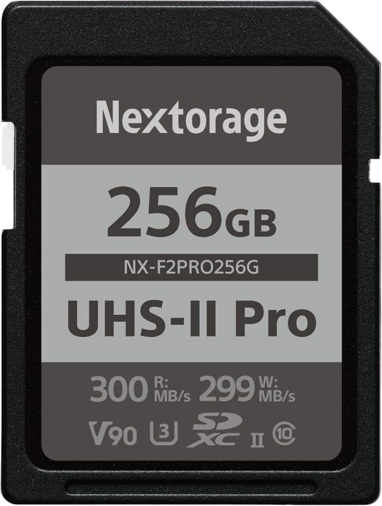 Test : carte sd Nextorage 256go F2pro Nx-F2pro256g