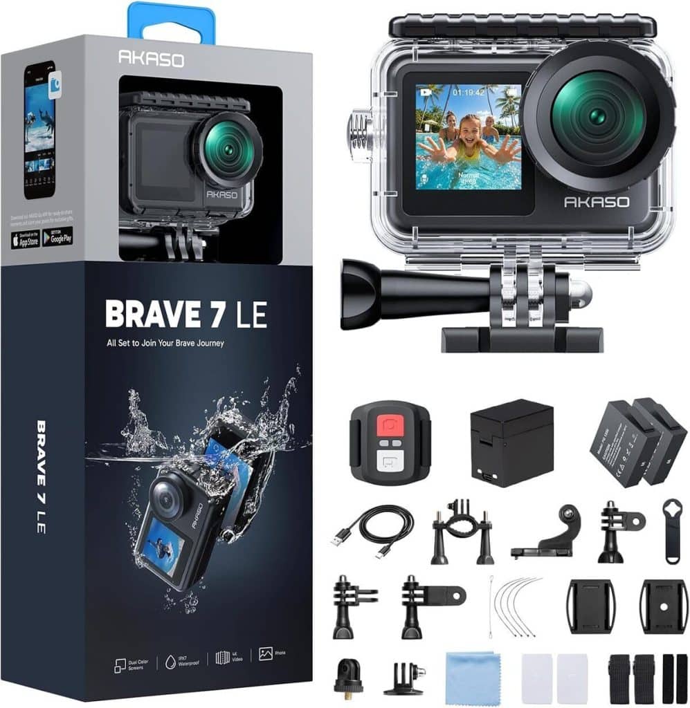 Test de la caméra Akaso Brave 7 LE : action cam 4K pour sports extrêmes