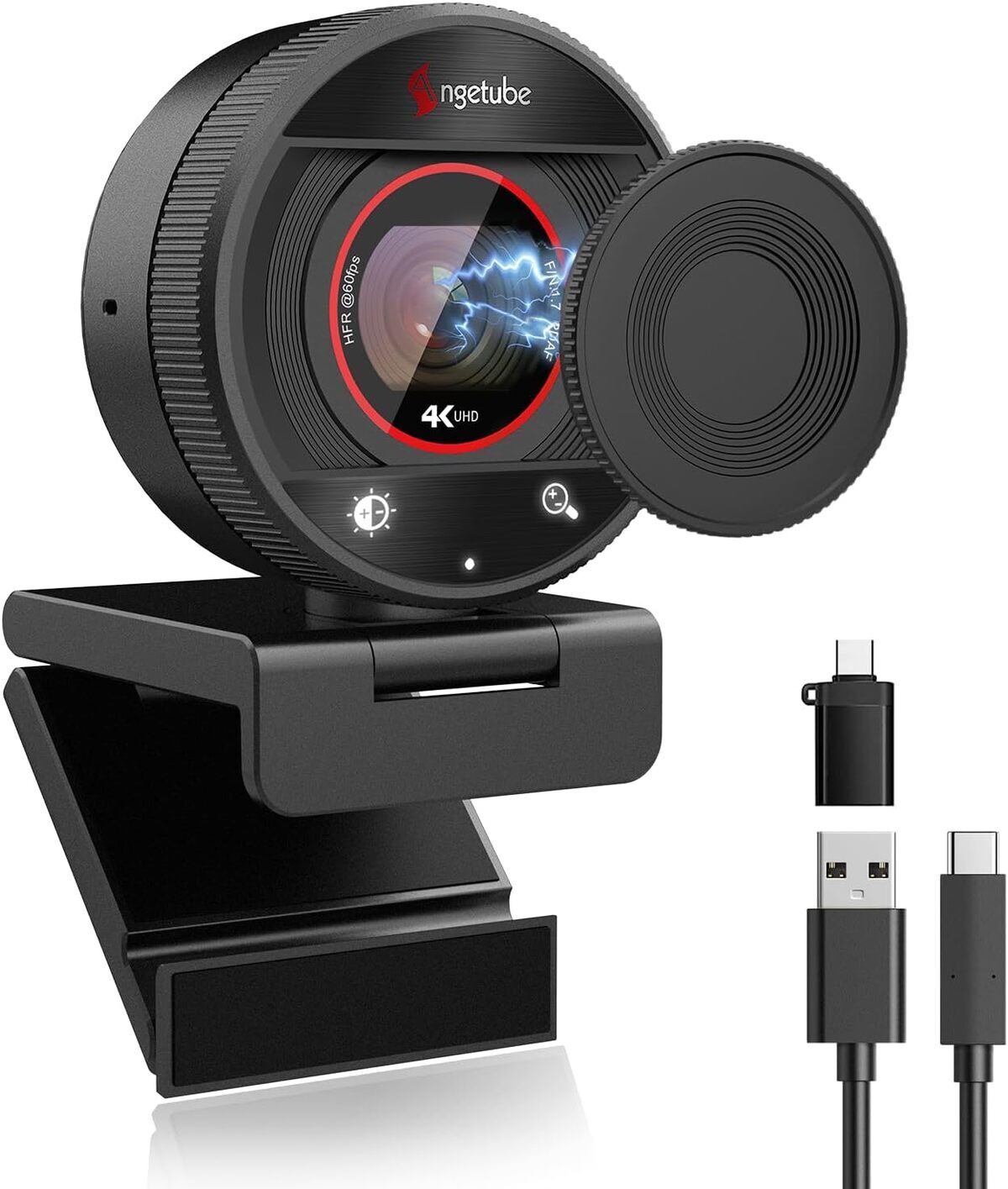 Test de la webcam Angetube 4K : focus automatique et micros IA