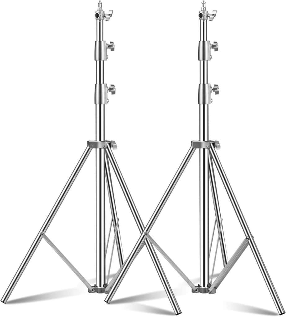 Test du pied d'éclairage en acier inoxydable 280 cm : idéal pour studio photo