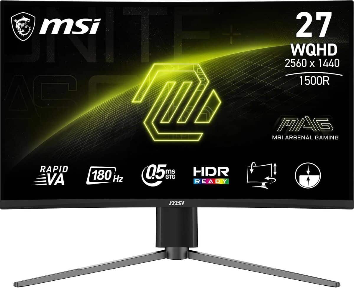 Test : écran Gaming Incurvé MSI MAG 27CQ6PF 27" Rapid VA 180 Hz